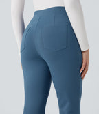 Pantalon tailleur évasé taille haute Halara Flex™ avec poches