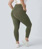 Softlyzero™ Legging Grande Taille Pleine Longueur Taille Haute Poches Latérales Croisée - UPF50+