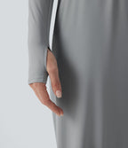 Combinaison workout SoftlyZero™ Airy manches longues trous pouces Cool Touch avec poches - Édition Easy Peasy