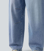 Halara Flex™ Jean barrel casual taille basse avec poches
