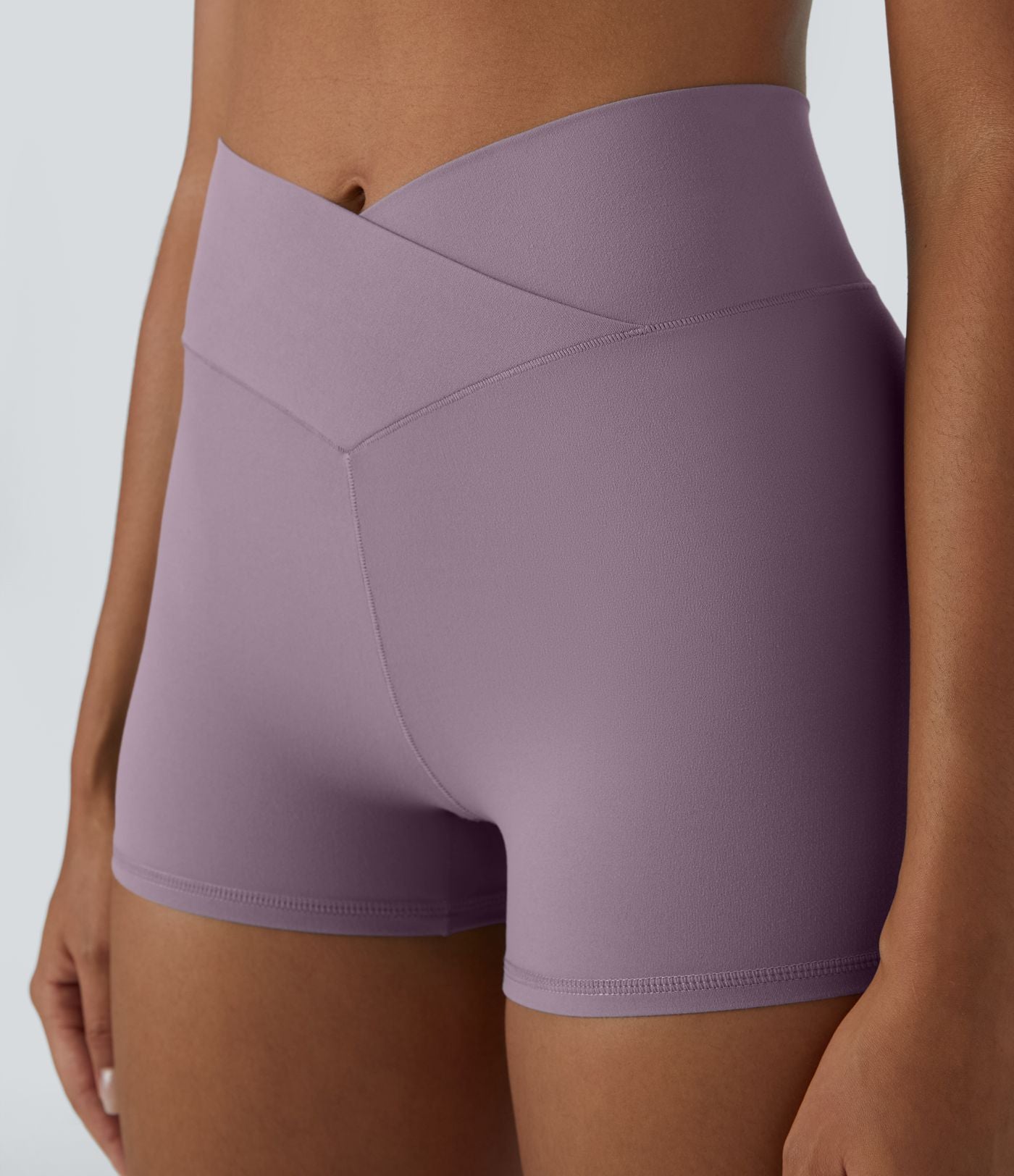 Softlyzero™ Short 7,5cm Biker Taille Haute Croisé Uni