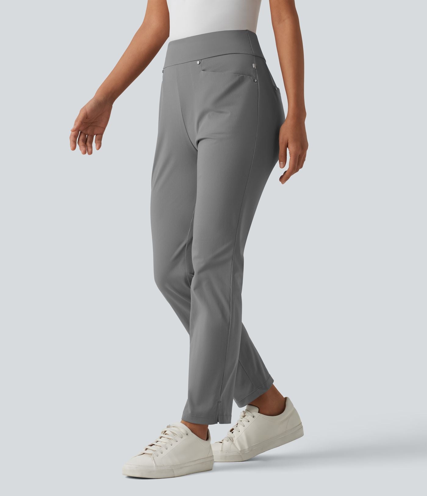 Pantalon de golf fuselé taille haute avec poches