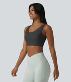 Brassière de sport Halara UltraSculpt™ maintien moyen dos nu avec boucle ajustable et brassière intégrée