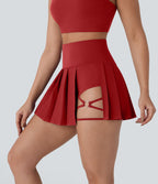 Jupe-short de danse mini Breezeful™ à taille haute, plissée, 2-en-1, avec poches latérales et arrière, ourlet asymétrique et séchage rapide