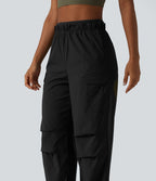 Jogging cargo ample de randonnée taille haute avec poches