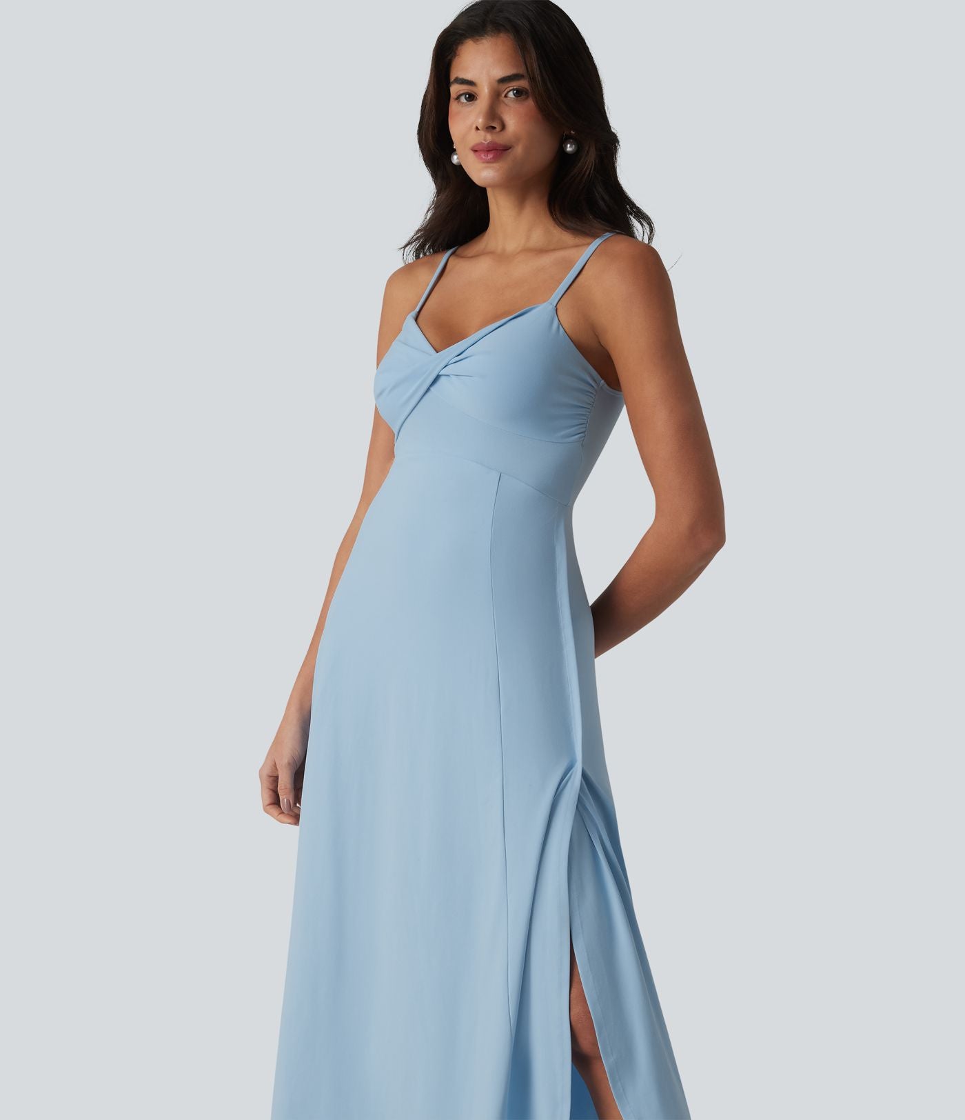 Robe midi à bretelles col V