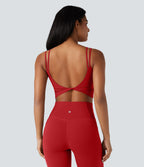 Débardeur yoga court Halara UltraSculpt™ double bretelles torsadé dos nu