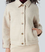 Veste sherpa col tailleur manches longues