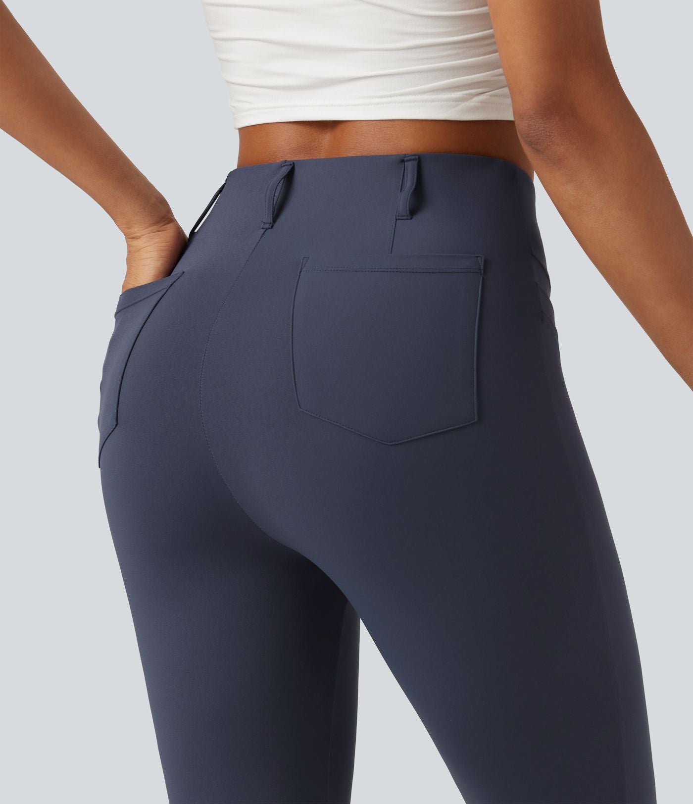 Pantalon de golf flare effet frais InstantCool taille haute à séchage rapide avec poches et protection solaire UPF50+