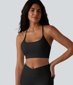 Brassière de sport yoga à col U et maintien léger