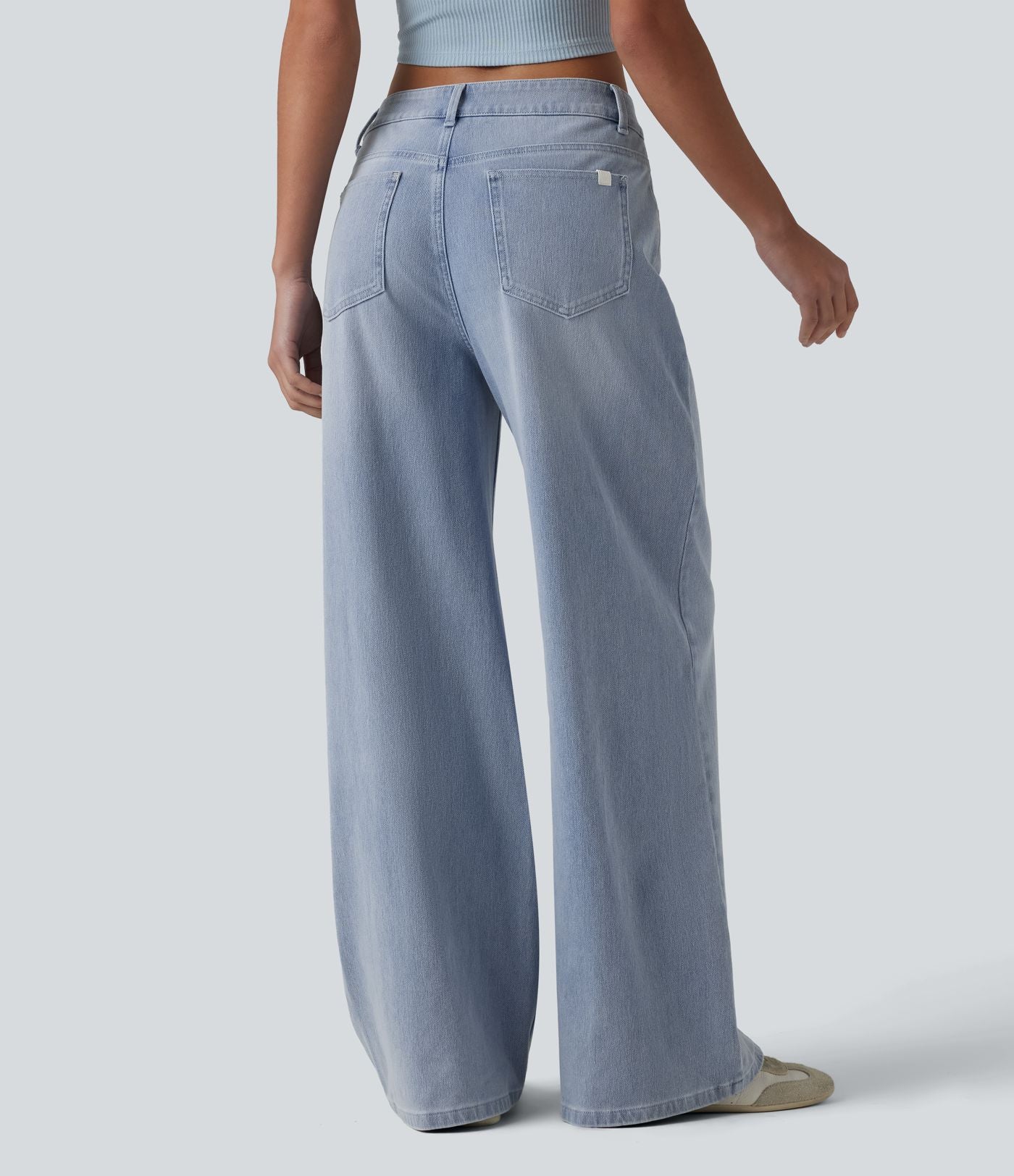Jean large décontracté Halara Flex™ asymétrique taille mi-haute avec poches