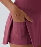Jupe de tennis mini 2-en-1 quotidienne SoftlyZero™ Airy avec croisement, poche latérale et effet frais InstantCool, Lucid, protection solaire UPF50+