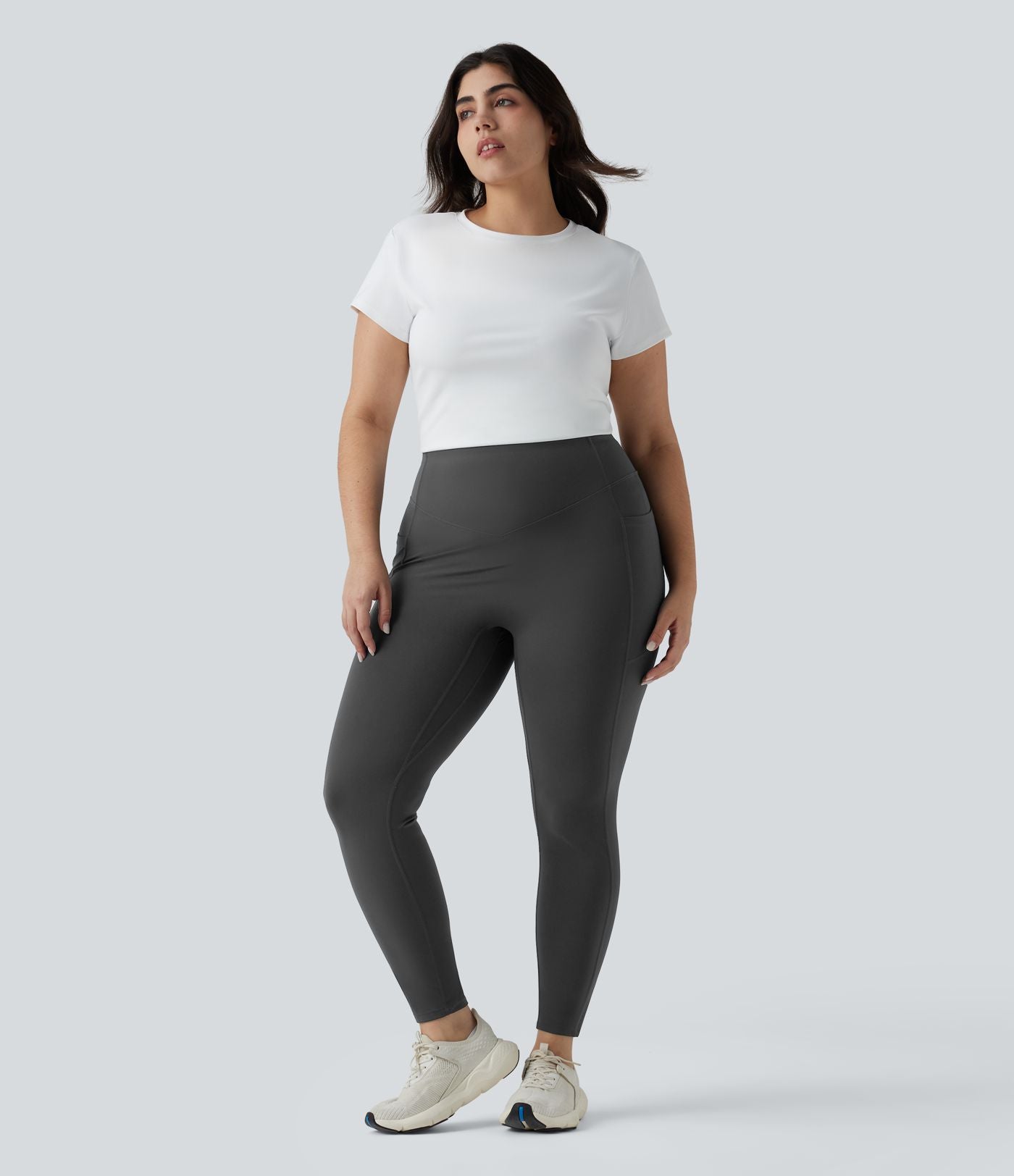 Halara UltraSculpt™ Legging yoga grande taille froncé taille haute gainant et sculptant avec poches