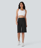 Short bermuda d'entraînement SoftlyZero™ Airy, jambe droite, taille haute avec poches latérales, à effet frais InstantCool, protection solaire UPF50+