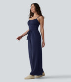 Combinaison Easy Peasy SpacerTek™ décontractée à bretelles amovibles, cordon de serrage, soutien-gorge intégré et poches