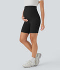 Short cycliste de yoga de maternité Softlyzero™ à taille super haute 17,5 cm-UPF50+