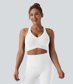 Brassière de sport running Halara UltraSculpt™ maintien léger col V dos nageur bonnets E-G