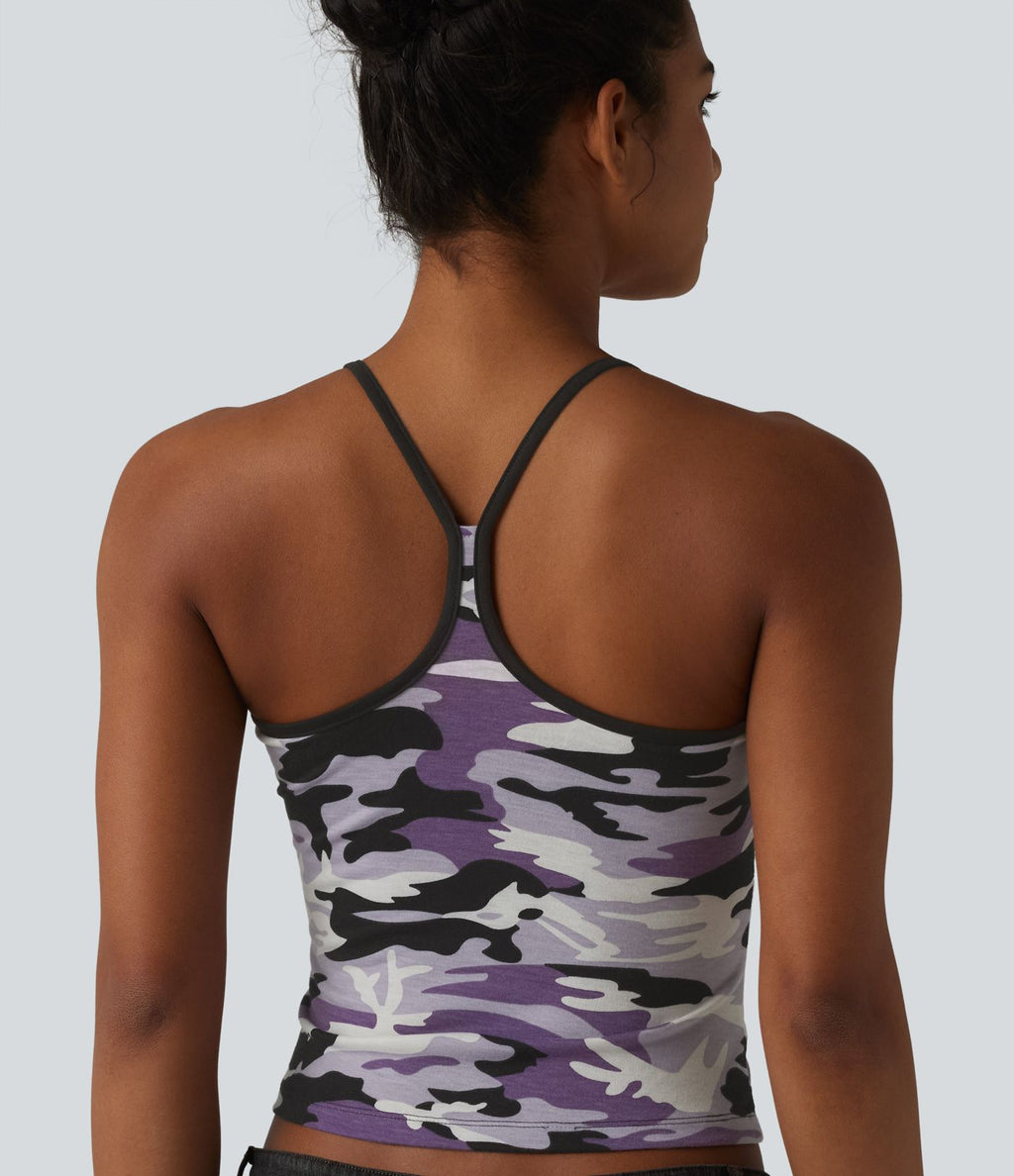 Débardeur dos nageur imprimé camouflage