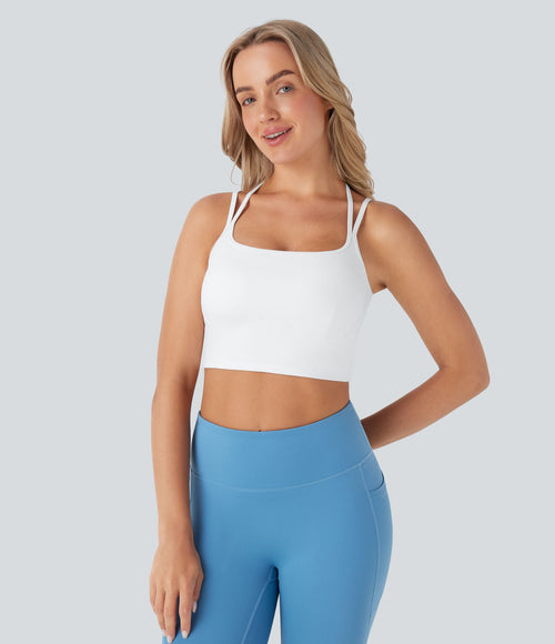 Brassière de sport yoga SoftlyZero™ Plush soutien léger double bretelles bonnets A-D