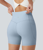 Short biker Halara UltraSculpt™ taille haute effet ventre plat avec poches, 12,5 cm