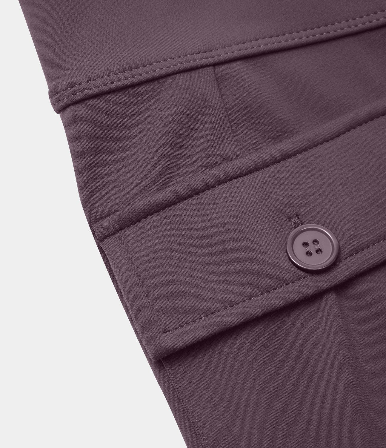 Pantalon cargo décontracté évasé taille haute avec poches à rabat latérales