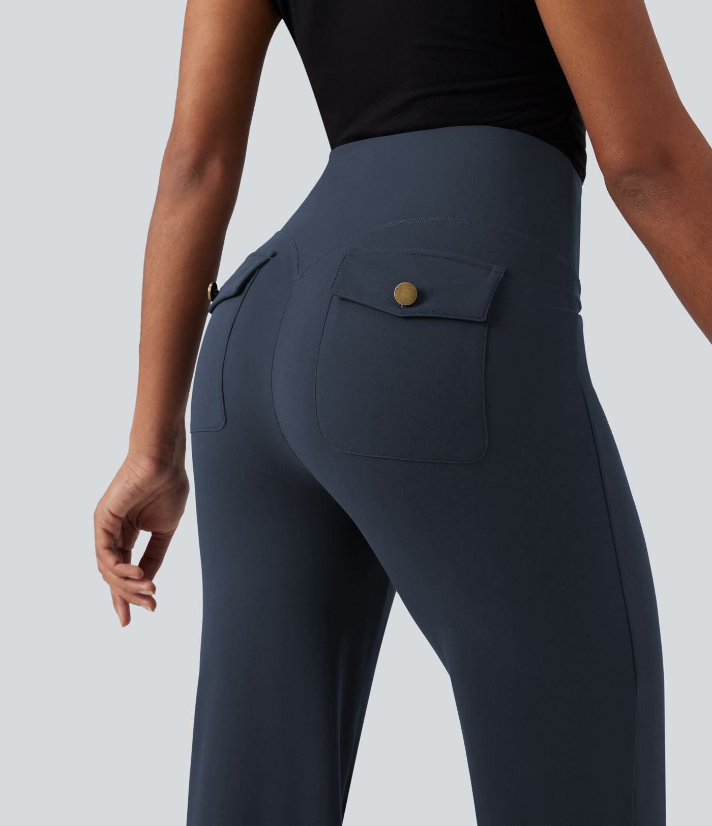Pantalon de travail droit gainant taille haute avec poches Halara UltraSculpt™