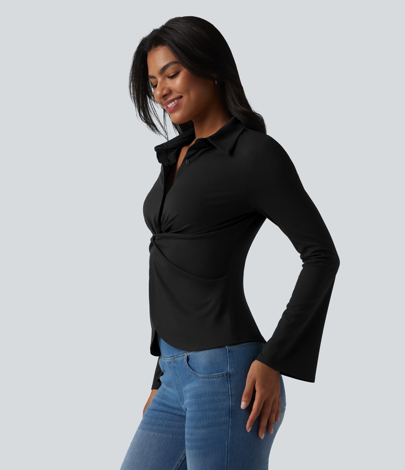 Chemise pour le bureau manches longues à volants