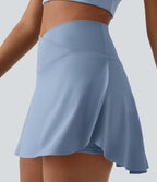 Jupe de tennis mini 2-en-1 quotidienne SoftlyZero™ Airy avec croisement, poche latérale et effet frais InstantCool, Lucid, protection solaire UPF50+