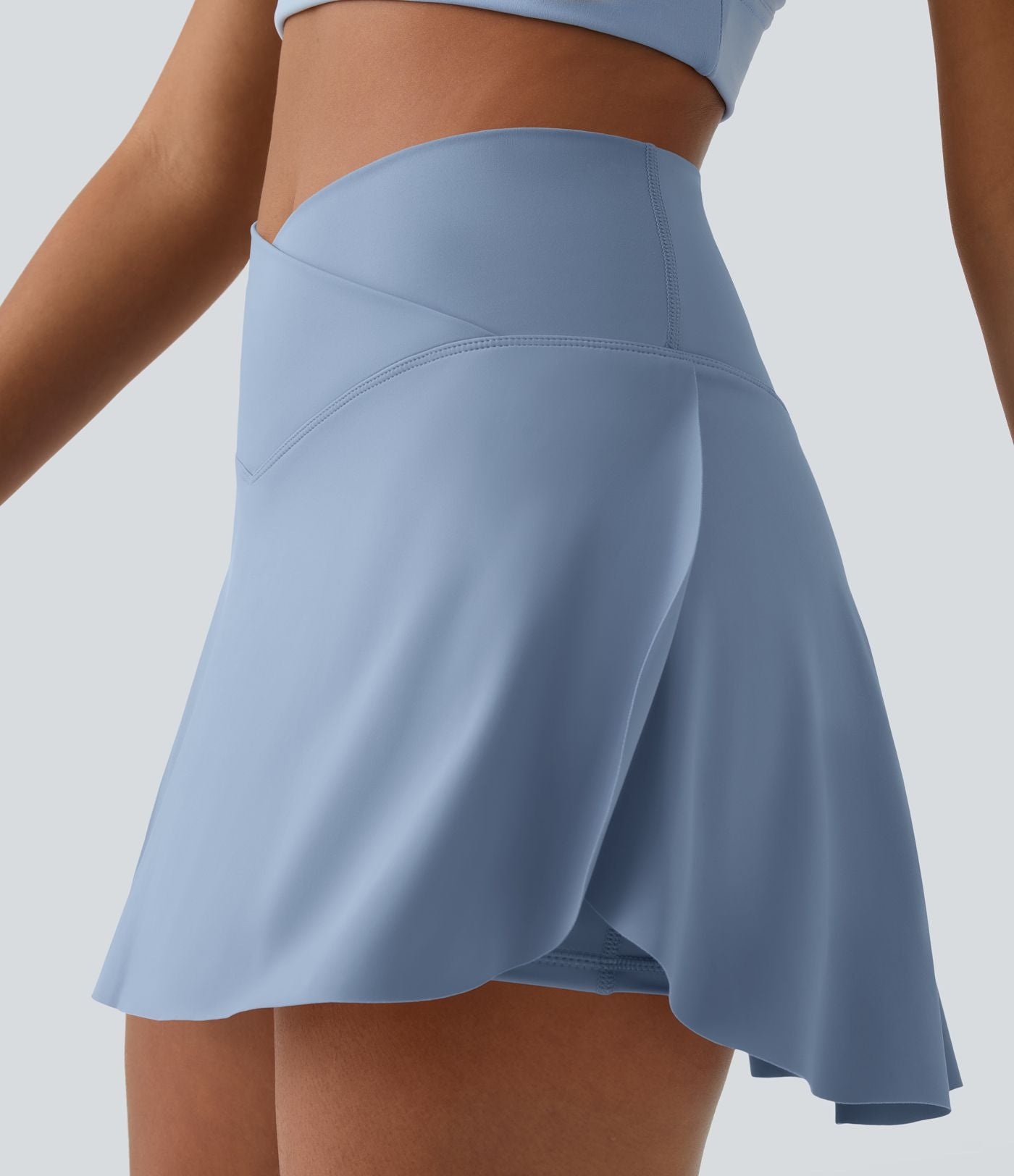 Jupe de tennis mini 2-en-1 quotidienne SoftlyZero™ Airy avec croisement, poche latérale et effet frais InstantCool, Lucid, protection solaire UPF50+