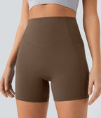 Short cycliste 12,5 cm d'entraînement gainant galbant taille haute avec effet scrunch et poches Halara UltraSculpt™
