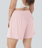 Short tailleur 2-en-1 Cool Touch yoga taille très haute Softlyzero™ Airy grande taille 17,5 cm avec poches