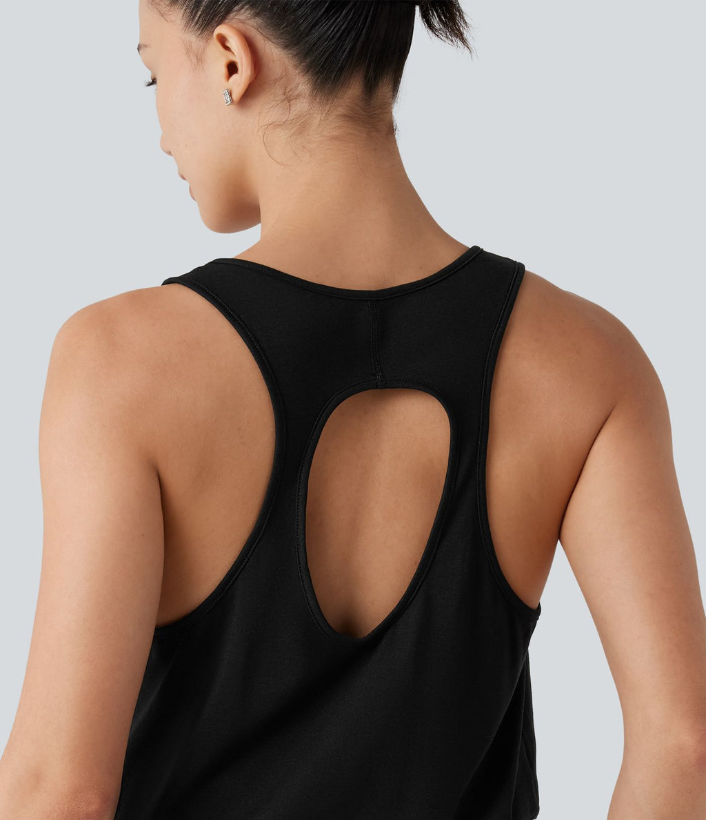 Robe longue casual drapée sans manches à dos ajouré avec poches
