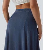 Halara Flex™ Jupe longue fluide casual taille mi-haute en lyocell drapé, bas sirène