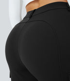 Pantalon cargo ajusté uni taille haute DayStretch avec poches zippées