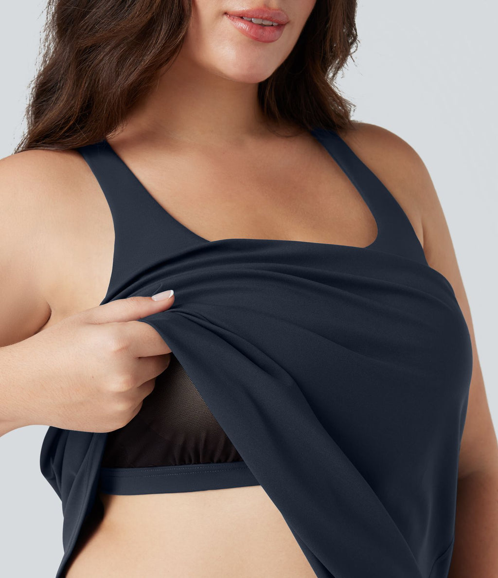 Débardeur running Halara UltraSculpt™ grande taille col rond ourlet arrondi