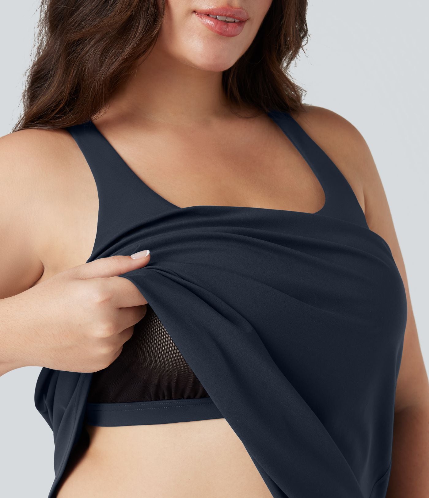 Débardeur running Halara UltraSculpt™ grande taille col rond ourlet arrondi