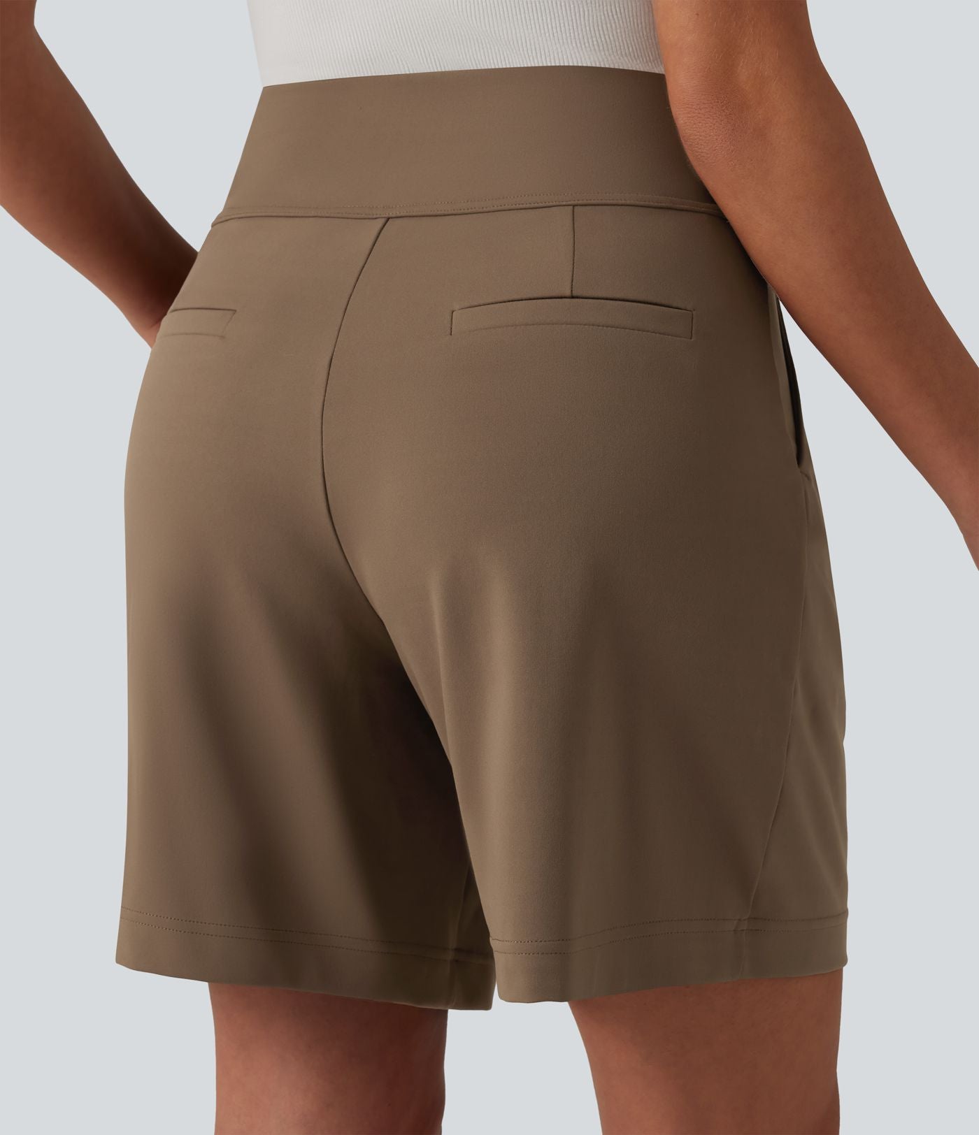 Short tailleur ample DayStretch taille haute 17,5 cm avec poches