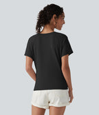 T-shirt casual col rond manches courtes avec poche