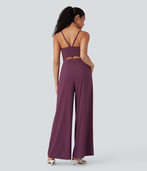 Combinaison à bretelles Breezeful™ dos nu, jambes larges, séchage rapide avec poches latérales - Édition Easy Peasy