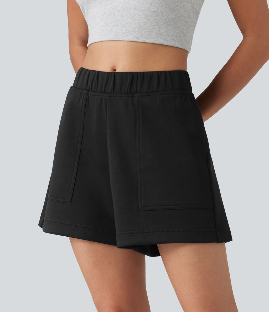 Short de danse taille mi-haute coupe évasée avec poches