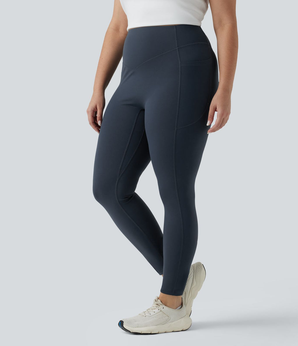 Halara UltraSculpt™ Legging yoga grande taille froncé taille haute gainant et sculptant avec poches