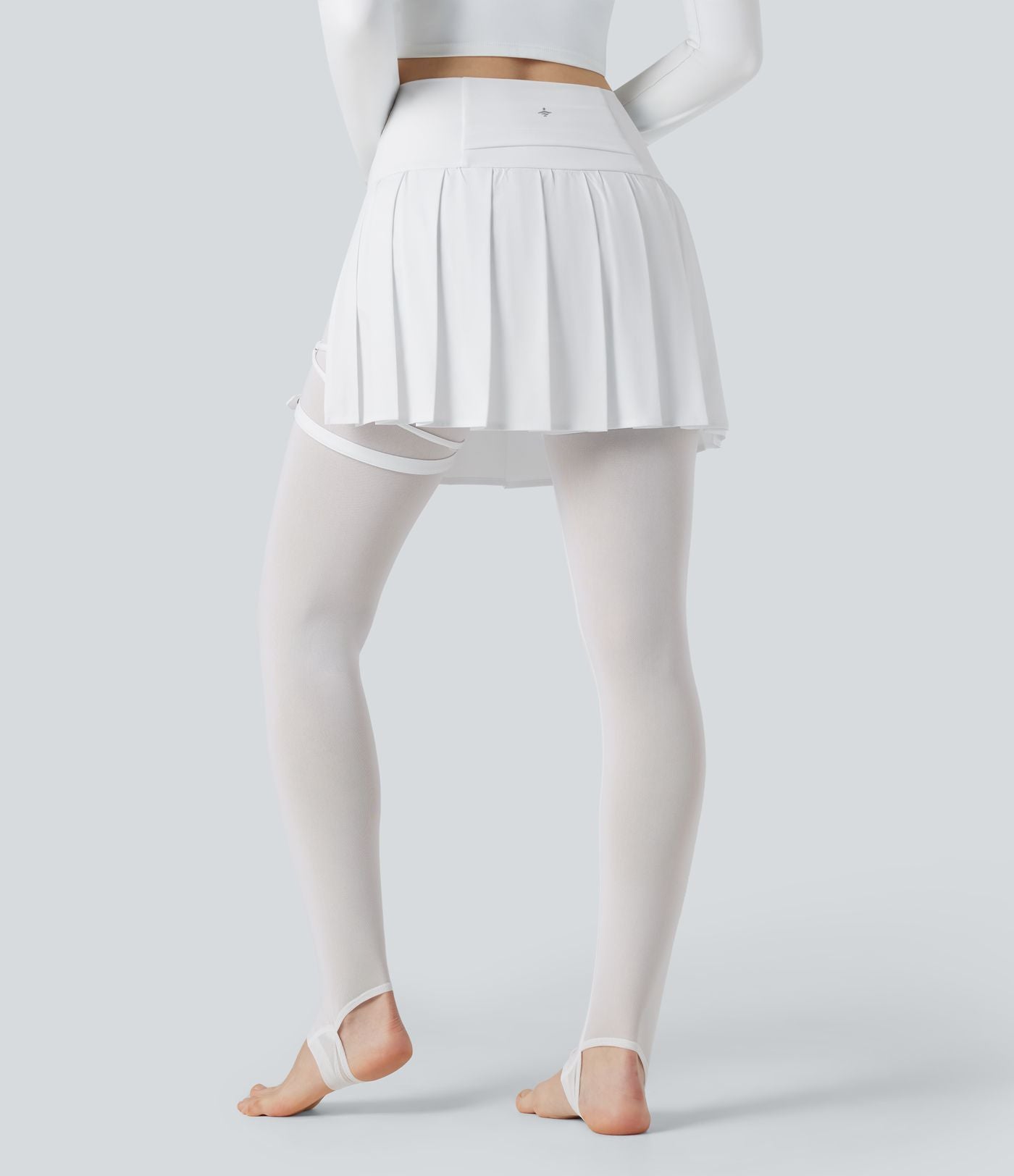 Legging à jupe étrier danse Breezeful™ 2-en-1 taille haute plissé résille contrastante séchage rapide avec poches