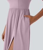 Robe décontractée mi-longue SoftlyZero™ Airy avec coques et effet frais InstantCool avec poches, bonnets E-G