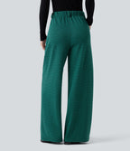 Halara Flex™ Pantalon tailleur baggy pied-de-poule taille haute avec poches