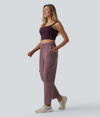 Pantalon cargo fuselé de sport DayStretch taille haute avec cordon de serrage réglable et poches