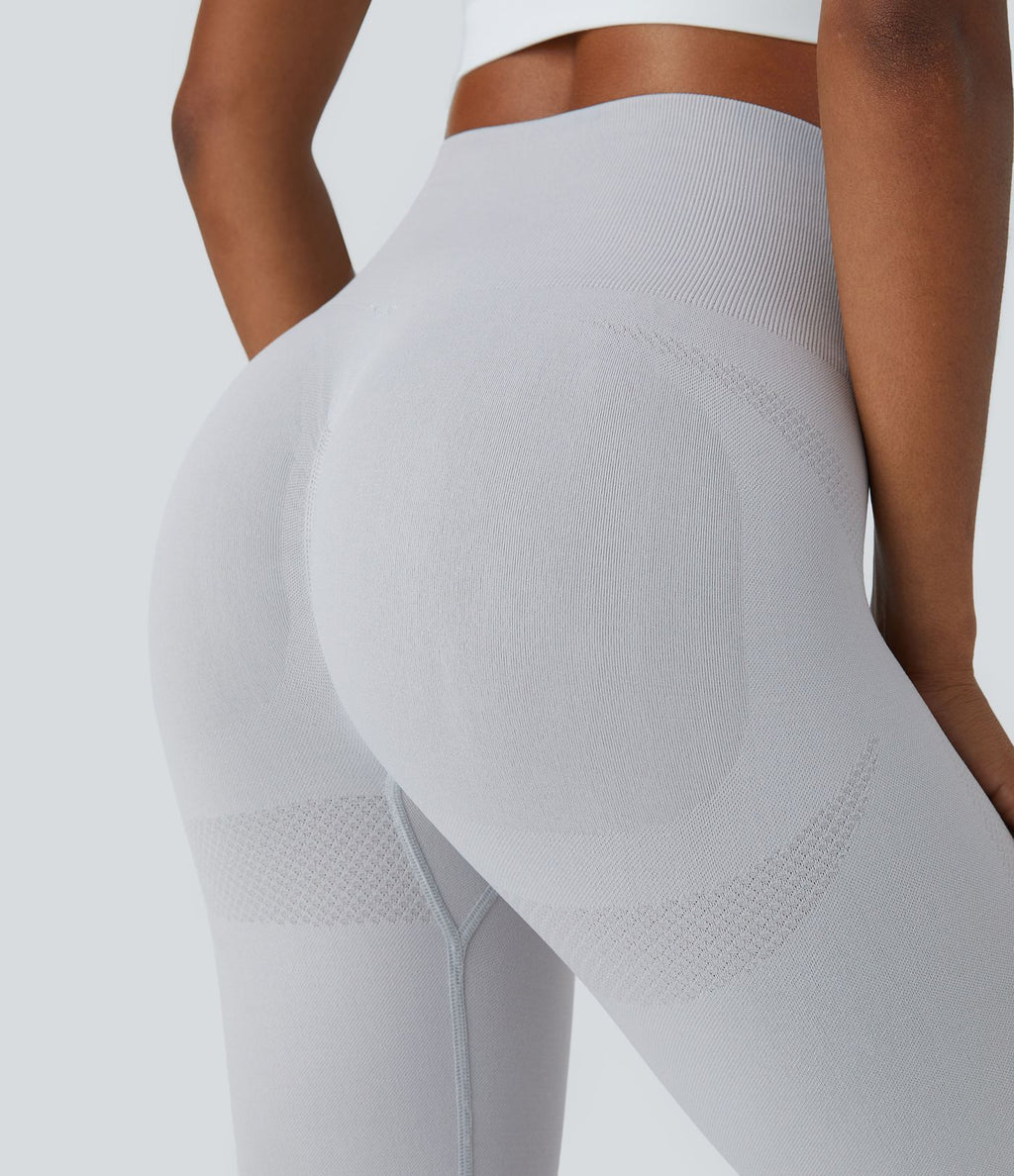 Legging yoga 7/8 taille haute froncé sans couture OneForm Seamless Flow