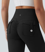 Halara UltraSculpt™ Legging de sport taille haute gainant froncé avec poches