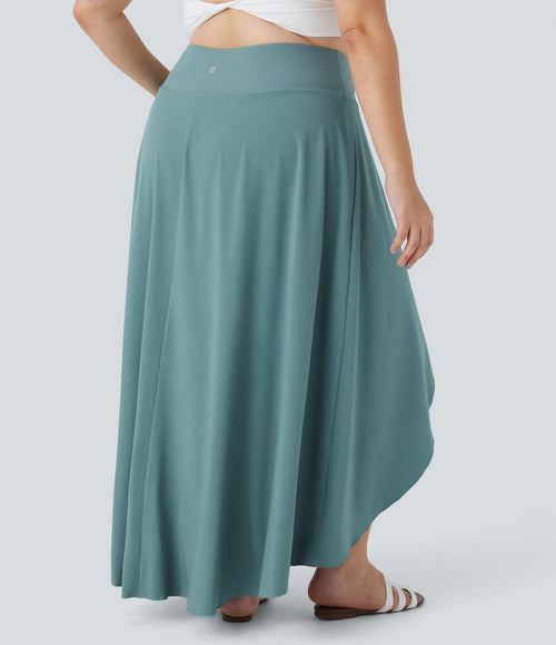 Breezeful™ Taille Haute à Volants 2 en1 Fluide Sèchement Rapide Quotidien Causal Grande Taille