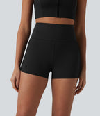 Short de yoga SoftlyZero™ Airy gainant slim taille haute à dos croisé à effet frais InstantCool, ourlet arrondi et poche