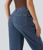 Jean droit Halara Flex™ taille haute avec poches